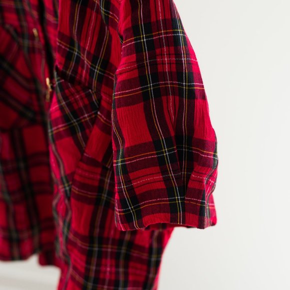 Vintage Sheer SunshineStarshine Plaid Button Shirt - Picture 5 of 6